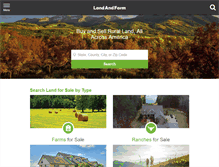 Tablet Screenshot of landandfarm.com